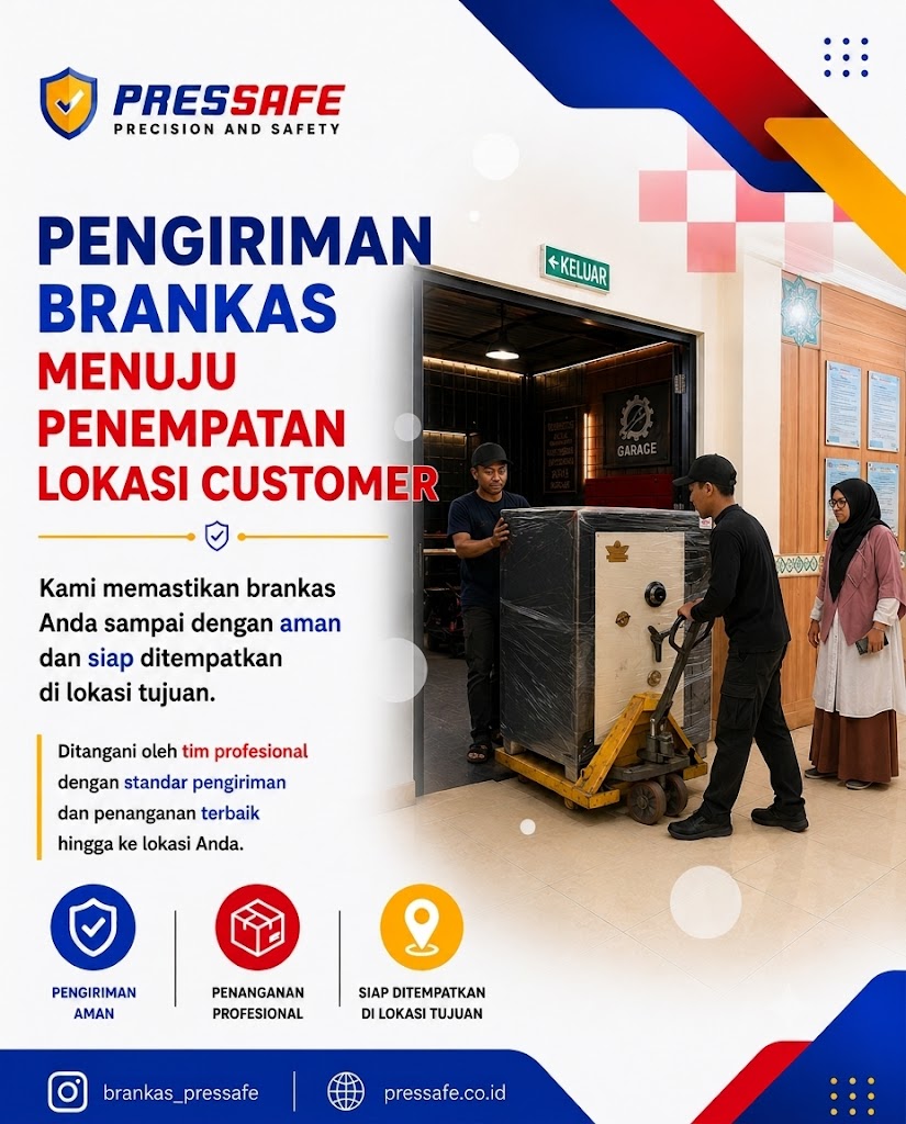 Pengiriman brankas besi pressafe